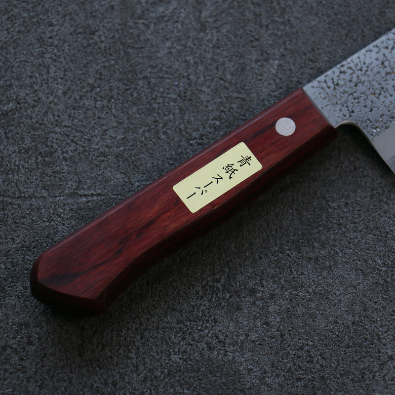 Seisuke Super Azul Martillado Bunka  165mm Mango de Madera de pakka roja - Japanny-SP