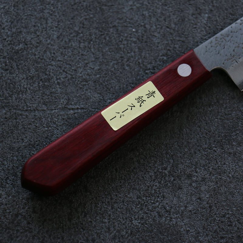 Seisuke Super Azul Martillado Petty-Utilitario  150mm Mango de Madera de pakka roja - Japanny-SP