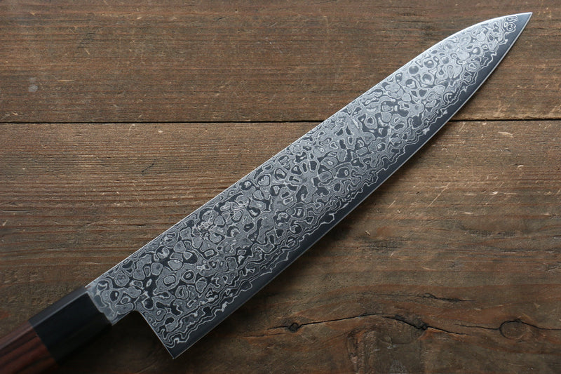 Seisuke AUS10 Damasco Gyuto  240mm Mango de Shitan - Japanny-SP