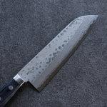 Kunihira Sairyu VG10 Damasco Santoku  170mm Mango de azul marino de pakka negra - Japanny-SP