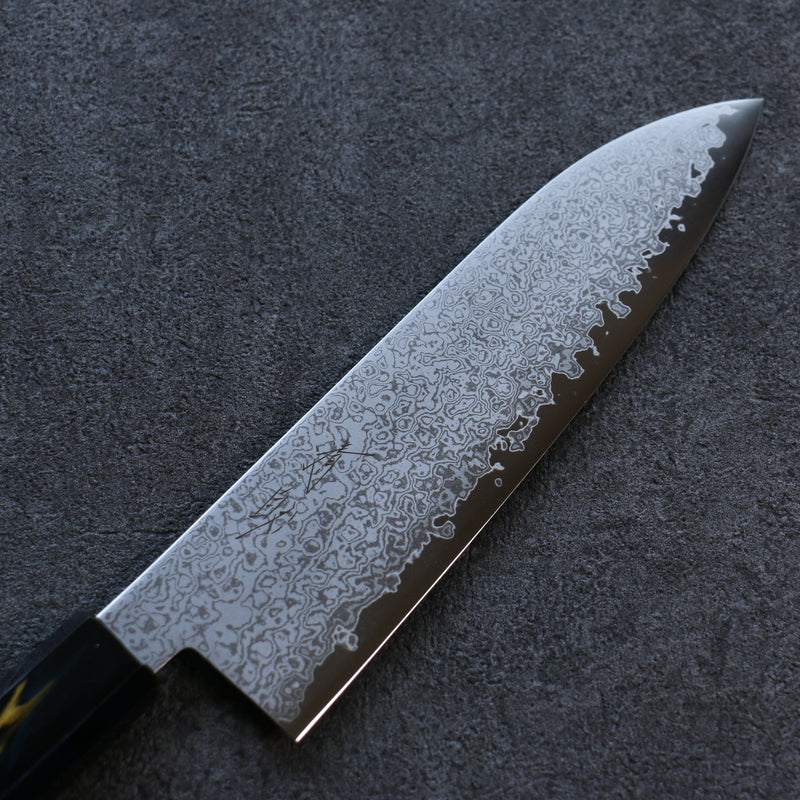 Seisuke VG10 Damasco Santoku  180mm Mango de Laquerado - Japanny-SP