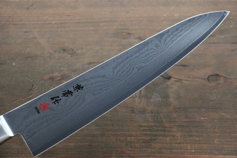 Kanetsune VG10 de 33 Capas Damasco Gyuto  210mm Mango de Madera de pakka - Japanny-SP