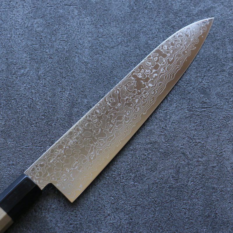 Misuzu AUS10 Damasco Terminado Migaki Gyuto  210mm Mango de Magnolia - Japanny-SP