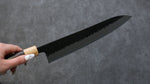 Seisuke Shitan Super Azul Martillado Kurouchi Gyuto  240mm Mango de Shitan - Japanny-SP