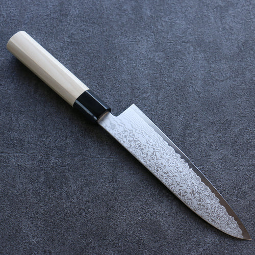 Seisuke VG10 Damasco Santoku  180mm Mango de Magnolia - Japanny-SP