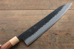 Seisuke Kokubyaku Super Azul Martillado Gyuto  240mm Mango de Morado - Japanny-SP