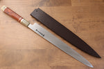 Sakai Takayuki Tenryu Uzushio Acero Azul No.2 Grabado de Dragón Yanagiba  300mm Mango de Madera de ebano rojo  con Funda - Japanny-SP