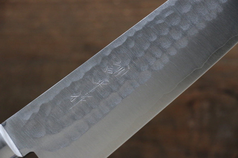 Kunihira Tanzo VG1 Martillado Santoku  170mm Mango de Caoba - Japanny-SP