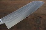 Kunihira Tanzo VG1 Martillado Santoku  170mm Mango de Caoba - Japanny-SP