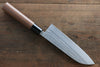 Kunihira Tanzo VG1 Martillado Santoku  170mm Mango de Nogal - Japanny-SP