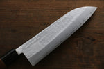 Kunihira Tanzo VG1 Martillado Santoku  170mm Mango de Nogal - Japanny-SP