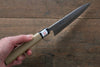 Fujiwara Teruyasu Acero Blanco No.1 Nashiji Petty-Utilitario  135mm Mango de Magnolia - Japanny-SP