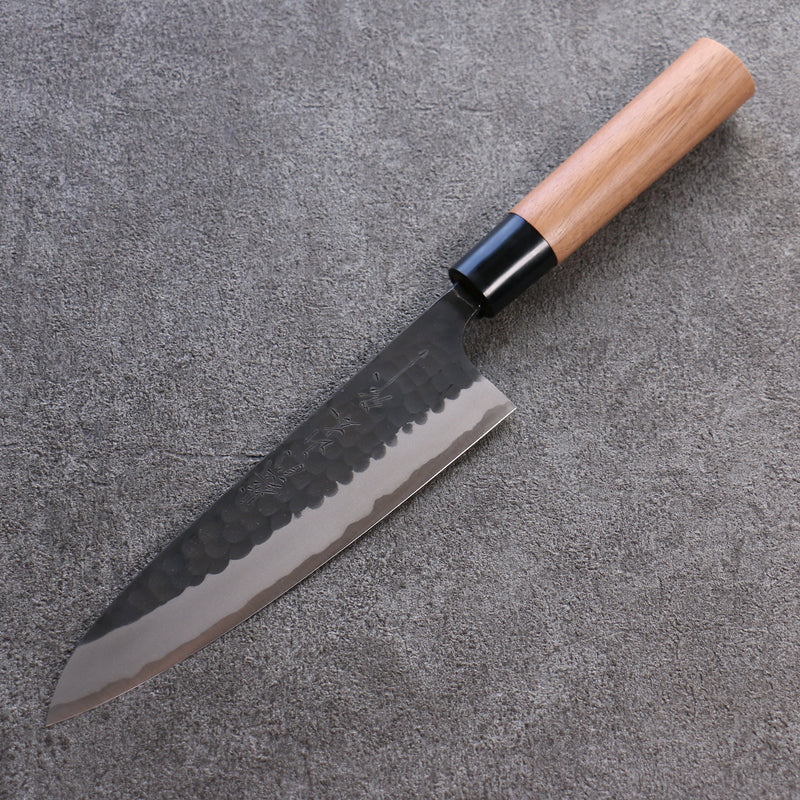 Nao Yamamoto Acero Azul Kurouchi Martillado (Maru) Gyuto  180mm Mango de Nogal - Japanny-SP