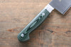 Sakai Takayuki Gran Chef Gran Chef Acero Sueco Santoku 180mm Mango de Micarta verde - Japanny-SP