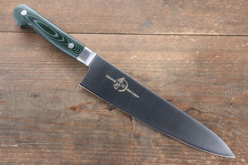 Sakai Takayuki Gran Chef Gran Chef Acero Sueco Gyuto 210mm Mango de Micarta verde - Japanny-SP