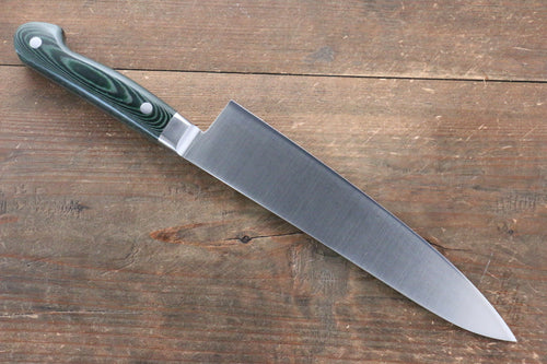 Sakai Takayuki Gran Chef Gran Chef Acero Sueco Gyuto 210mm Mango de Micarta verde - Japanny-SP