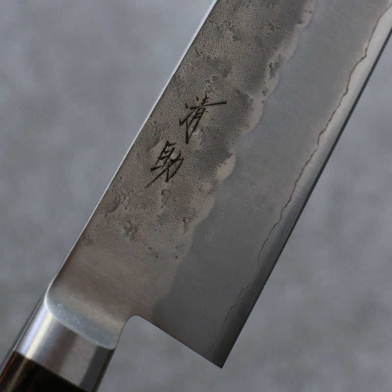 Seisuke Acero de Plata No.3 Nashiji Kiritsuke Gyuto  210mm Mango de Madera de Pakka Cafe - Japanny-SP