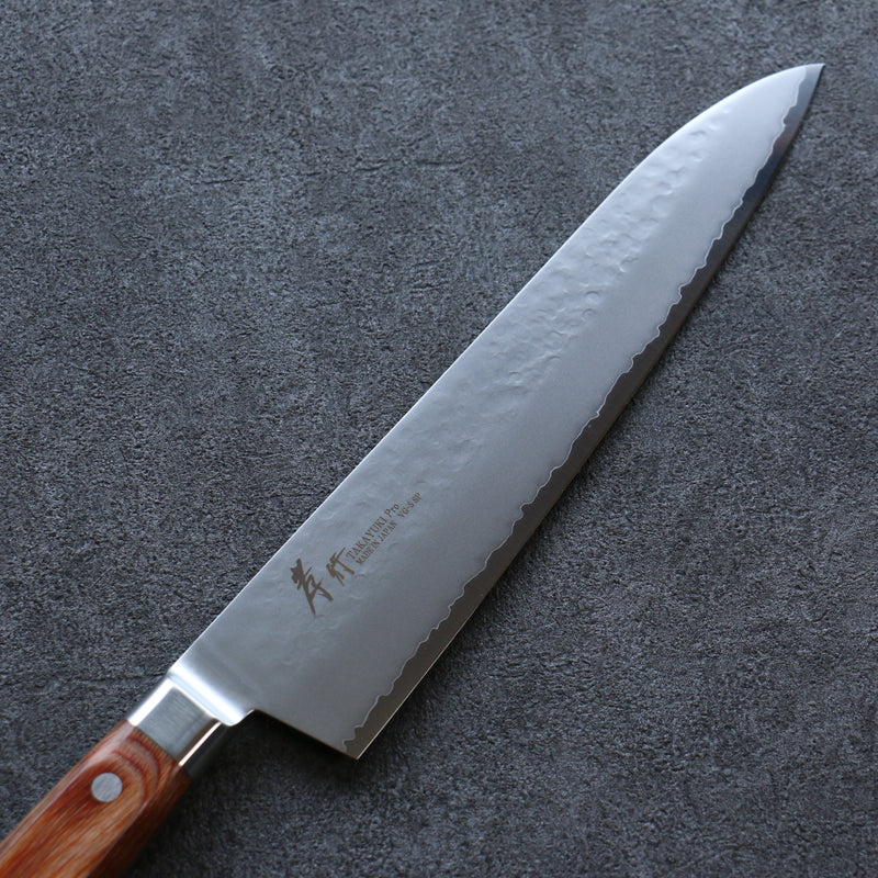 Sakai Takayuki VG5 Martillado Gyuto  240mm Mango de Madera de Pakka Cafe - Japanny-SP