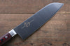 Sakai Takayuki Gran Chef Gran Chef Acero Sueco Santoku 180mm Mango de Micarta cafe - Japanny-SP