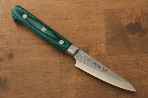 Sakai Takayuki VG10 Damasco de 17 Capas Petty-Utilitario  80mm Mango de Madera de pakka verde - Japanny-SP