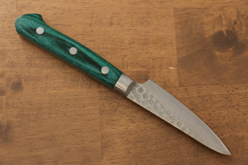 Sakai Takayuki VG10 Damasco de 17 Capas Petty-Utilitario  80mm Mango de Madera de pakka verde - Japanny-SP