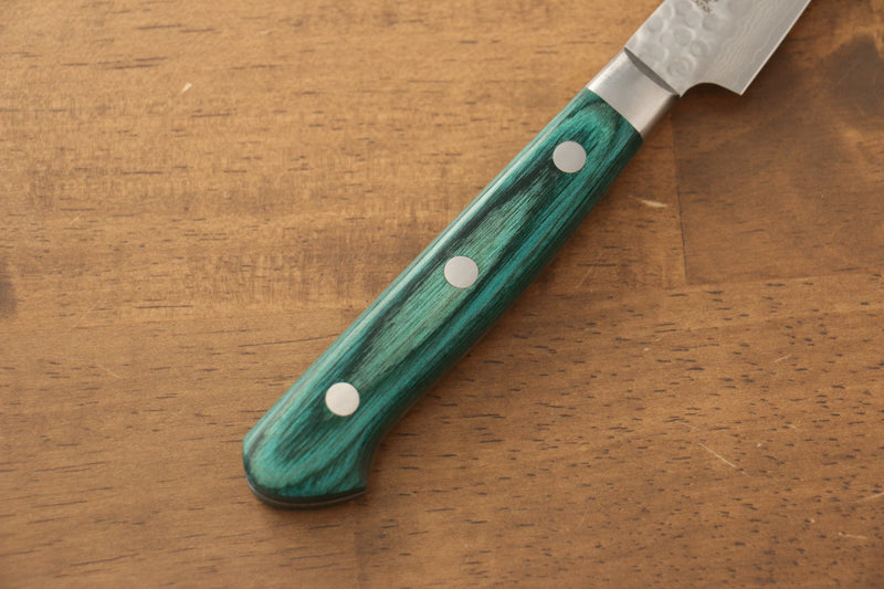 Sakai Takayuki VG10 Damasco de 17 Capas Petty-Utilitario  80mm Mango de Madera de pakka verde - Japanny-SP