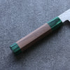 Seisuke Acero de Plata No.3 Martillado Gyuto  210mm Mango de Nogal(doble anillo de pakka verde) - Japanny-SP