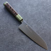 Sakai Takayuki Joya Esmeralda VG1 Santoku  180mm Mango de Wenge (Doble Aro Verde) - Japanny-SP