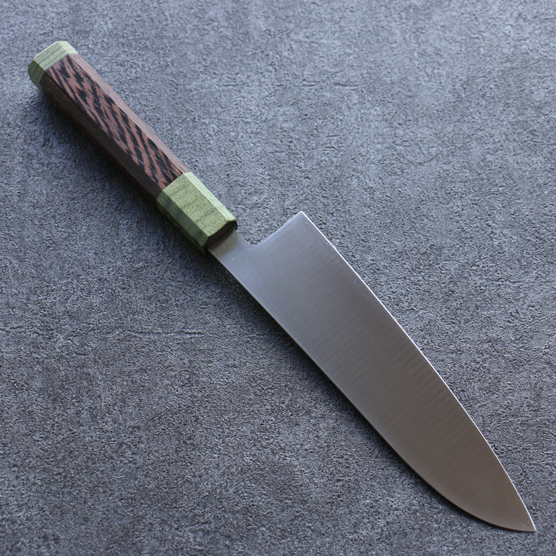 Sakai Takayuki Joya Esmeralda VG1 Santoku  180mm Mango de Wenge (Doble Aro Verde) - Japanny-SP