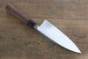 Hideo Kitaoka Acero Blanco No.2 Damasco Deba  180mm Mango de Shitan - Japanny-SP