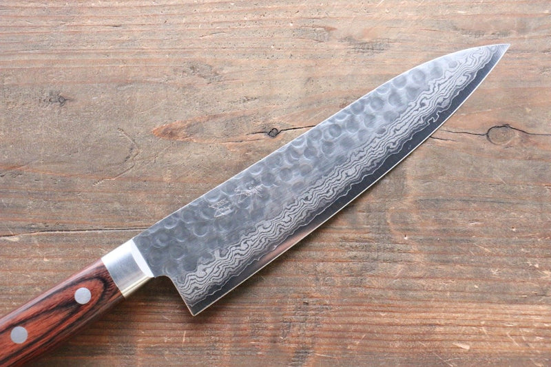 Seisuke VG10 de 17 Capas Damasco Gyuto  180mm Mango de Caoba - Japanny-SP