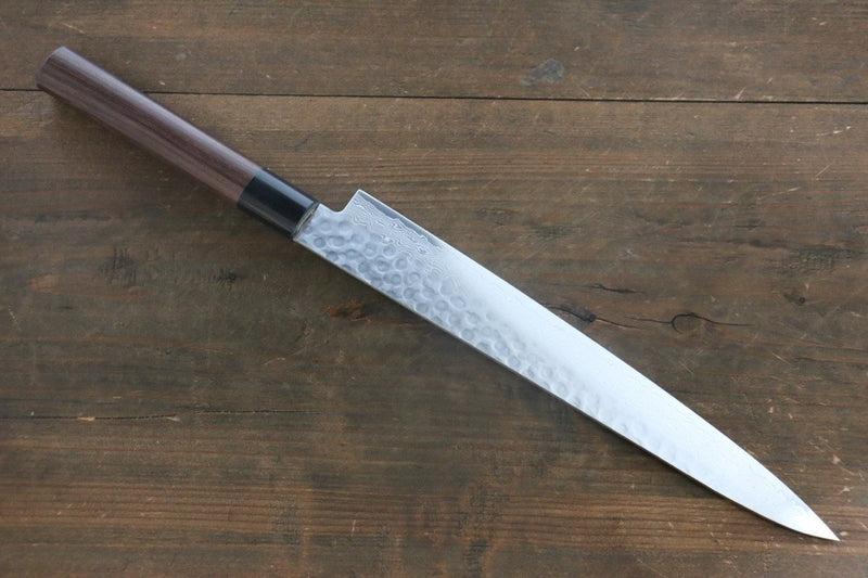 Sakai Takayuki AUS10 Damasco de 45 Capas Sujihiki  240mm Mango de Shitan - Japanny-SP