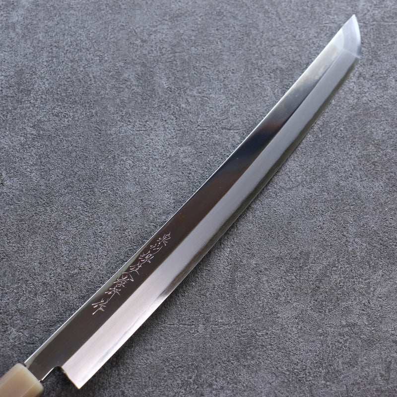 Sakai Takayuki Zangetsu Acero de Plata No.3 Terminado de Espejo Sakimaru Yanagiba  330mm Mango de Madera de ebano  con Funda - Japanny-SP