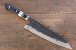 Fujiwara Teruyasu Denka Super Azul Terminado Negro Gyuto  210mm Mango de Madera de Pakka Negra - Japanny-SP