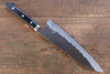 Fujiwara Teruyasu Denka Super Azul Terminado Negro Gyuto  210mm Mango de Madera de Pakka Negra - Japanny-SP