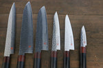 Iseya VG10 33 Layer Damascus Japanese Petty 80mm, Petty 150mm, Santoku, Small Santoku Gyuto 210mm & Sushi Chef Knife 210mm Set - Japanny-SP