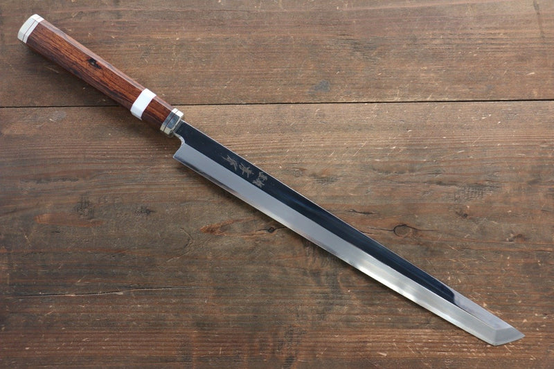 Sakai Takayuki Shiden Acero de Plata No.3 Takohiki 300mm Mango de Ironwood del desierto(modelo sugihara) - Japanny-SP