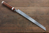 Sakai Takayuki Shiden Acero de Plata No.3 Takohiki 300mm Mango de Ironwood del desierto(modelo sugihara) - Japanny-SP