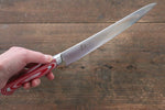 Sakai Takayuki Gran Chef Gran Chef Acero Sueco Sujihiki 240mm Mango de Micarta Roja - Japanny-SP