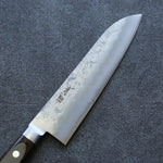 Seisuke Acero de Plata No.3 Nashiji Santoku  180mm Mango de Madera de Pakka Cafe - Japanny-SP