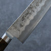 Seisuke Acero de Plata No.3 Nashiji Santoku  180mm Mango de Madera de Pakka Cafe - Japanny-SP