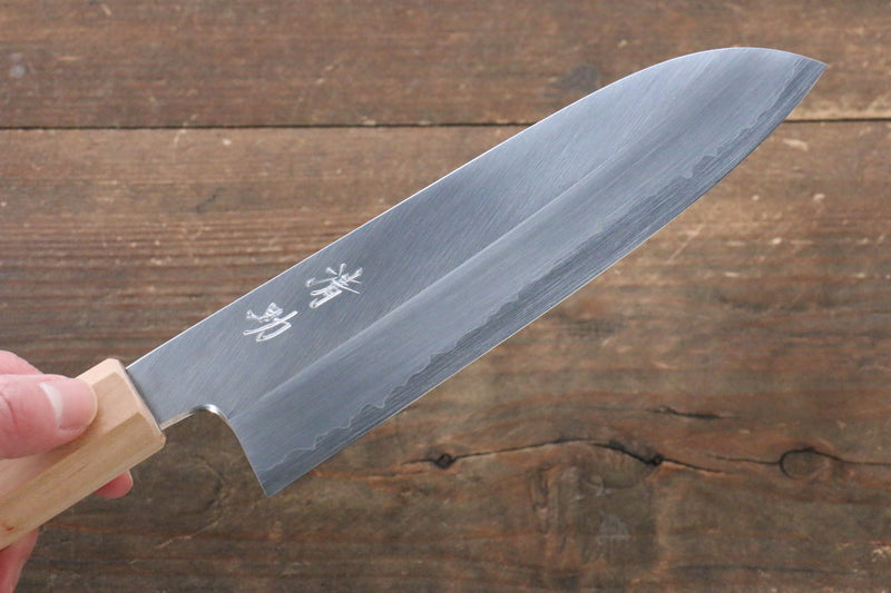 Seisuke Acero de Plata No.3 Santoku  165mm Mango de Cerezos Floreciendo - Japanny-SP