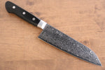 Seisuke Kagami AUS10 Damasco con Terminado de Espejo Santoku  170mm Mango de Madera de Pakka Negra - Japanny-SP