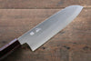 Seisuke Acero de Plata No.3 Santoku  165mm Mango de Laquerado - Japanny-SP