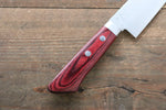 Kunihira Sairyu VG10 Damasco Santoku pequeno  135mm Mango de Madera de pakka roja - Japanny-SP