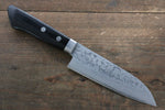 Kunihira Sairyu VG10 Damasco Santoku pequeno  135mm Mango de Madera de Pakka Negra - Japanny-SP