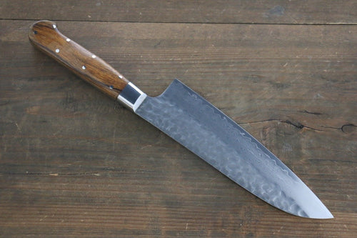 Sakai Takayuki VG10 de 33 Capas Damasco Santoku 180mm Mango de Ironwood del desierto(modelo sugihara) - Japanny-SP