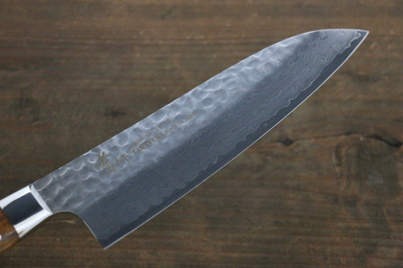 Sakai Takayuki VG10 de 33 Capas Damasco Santoku 180mm Mango de Ironwood del desierto(modelo sugihara) - Japanny-SP