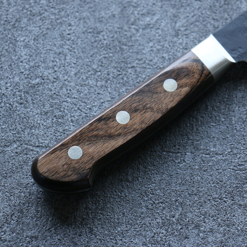 Seisuke Super Azul Negro Nakiri  165mm Mango de Madera de Pakka Cafe - Japanny-SP