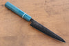 Seisuke VG5 Nashiji Tinte negro Petty-Utilitario  150mm Mango de Micarta de lienzo azul - Japanny-SP